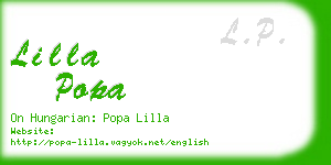 lilla popa business card